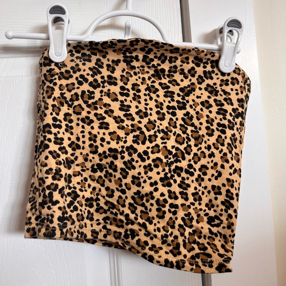 Garage Leopard Print Cropped Tube Top - Size XS - Picture 2 of 6